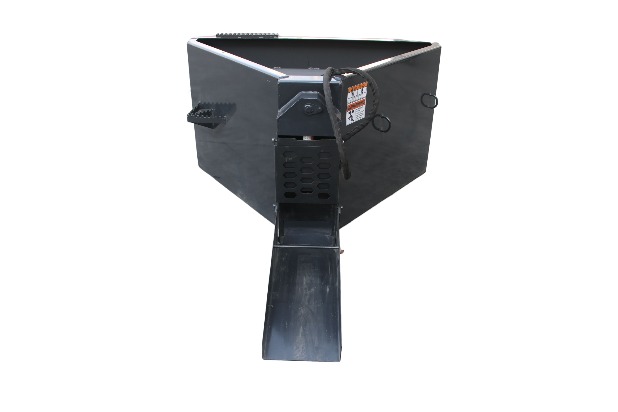 68" Skid Steer Chute Concrete Bucket Attachment