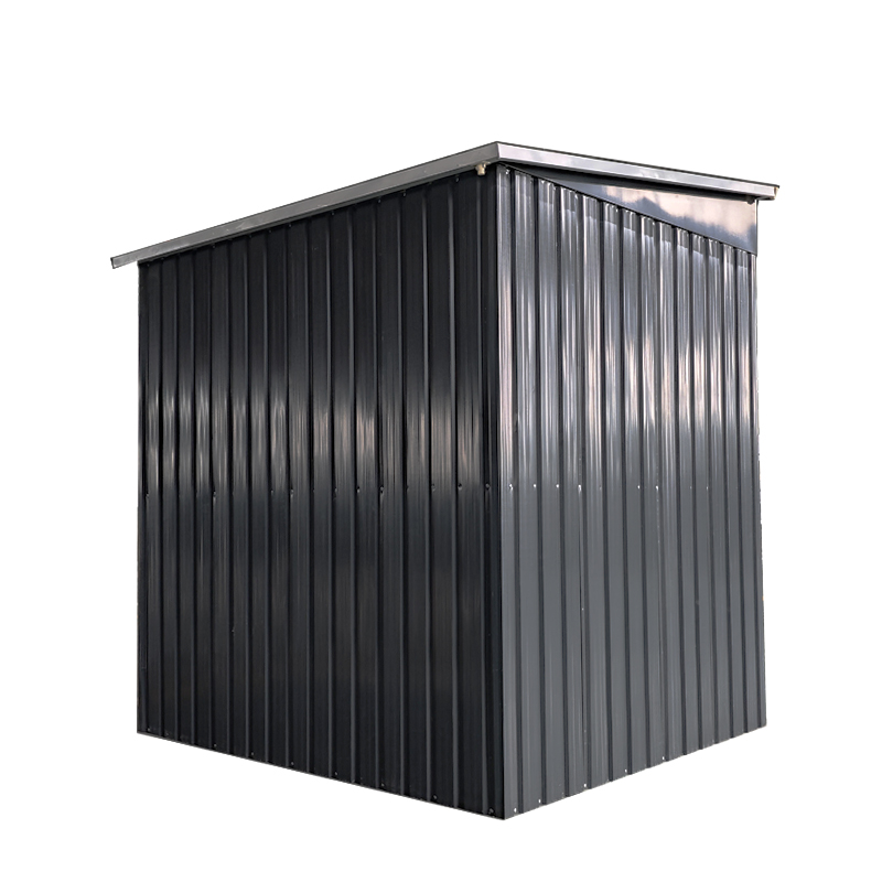 6*4 FT Galvanized Metal Pent Shed W / Skylight