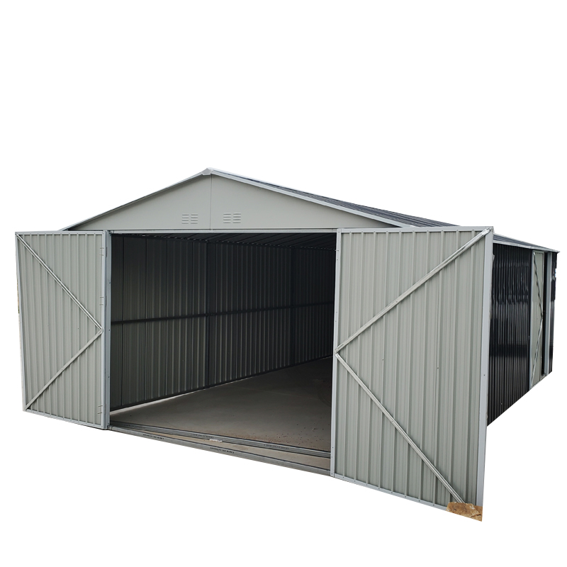 11*19 FT Metal Garage Shed with Double Front Doors