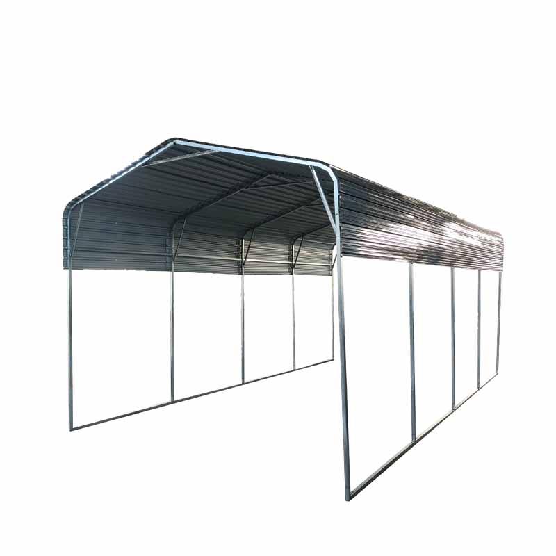 11*19 FT All-steel Carport W / 10' Open Sidewall