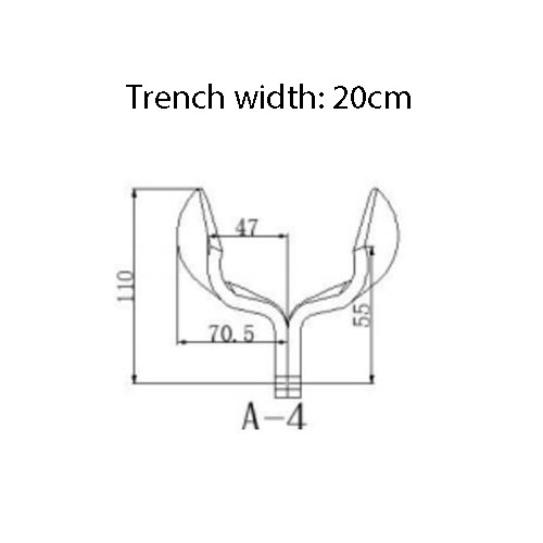 4pcs Teeth Blades for Trencher 20cm trench width