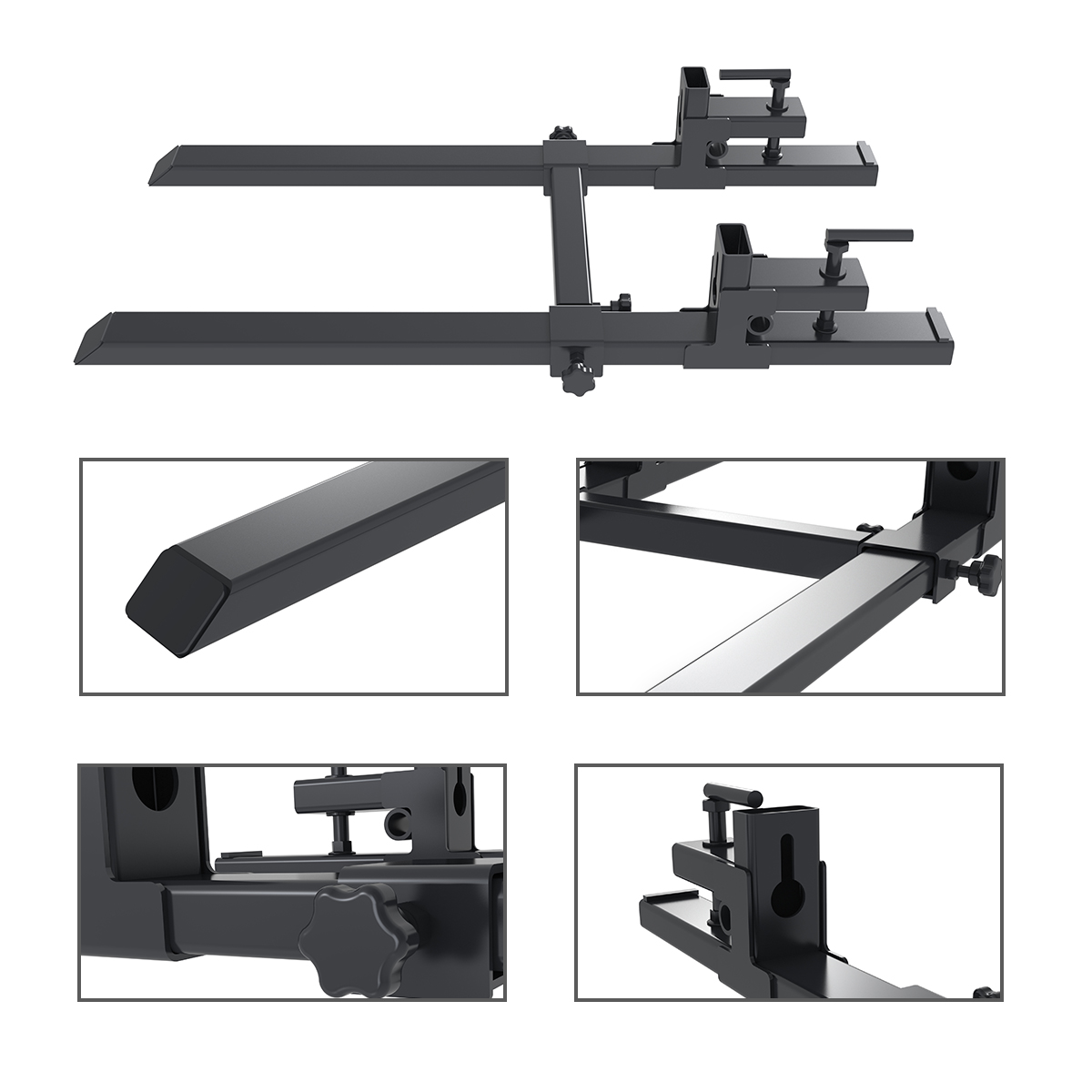  60" Pallet Forks 4000 LBS Capacity Attachment